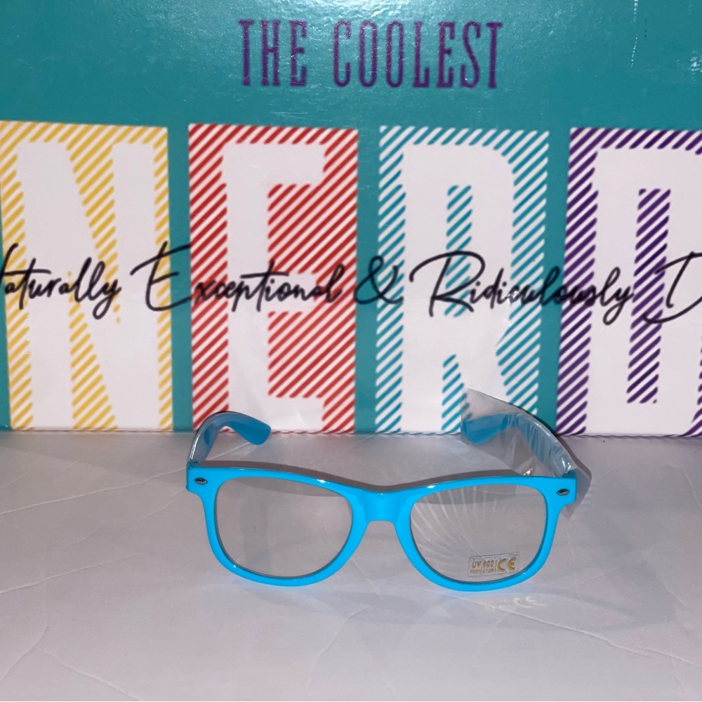 Blue Nerdy Glasses